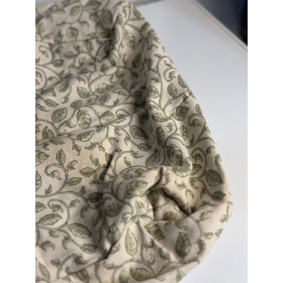 VTG Longaberger Basket Liner Green Leaf Ornate Vine Pattern 22"x11" Fabric - Picture 3 of 5